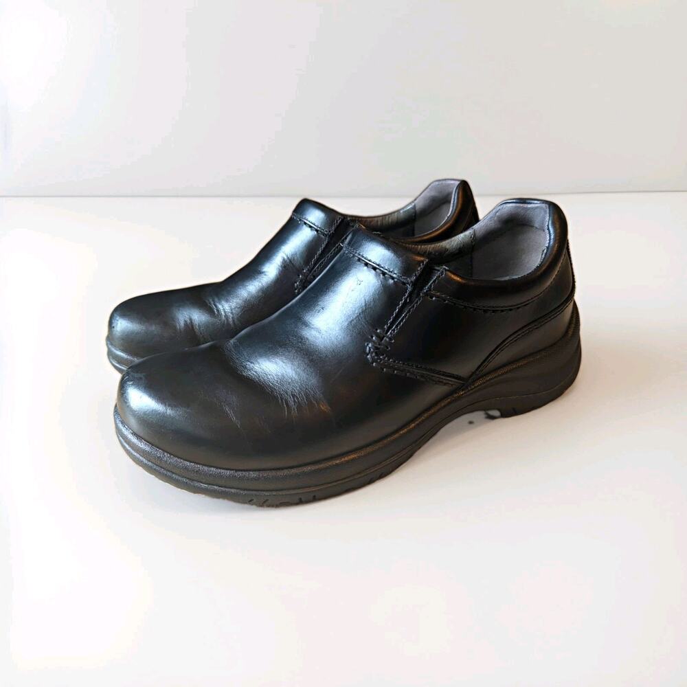 Dansko Men's Black Leather Slip-On Shoes EU 43 US 9.5-10 Slip Resistant